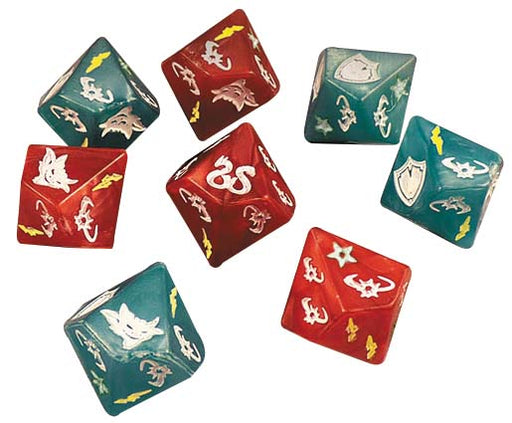 Sword & Sorcery: 8 Piece D10 Attack and Defense Custom Dice Pack