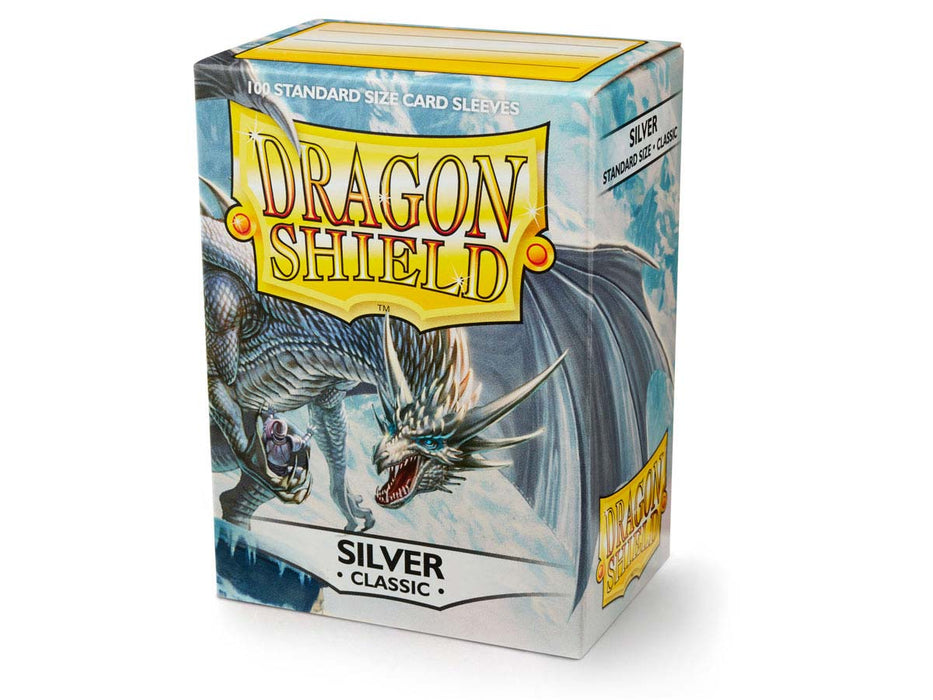 Dragon Shield Classic 100 Standard Size Card Sleeves - Silver 'Mirage'