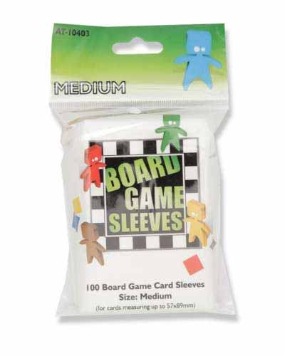 Medium Size 57x89mm Clear Board Game Sleeves (100)