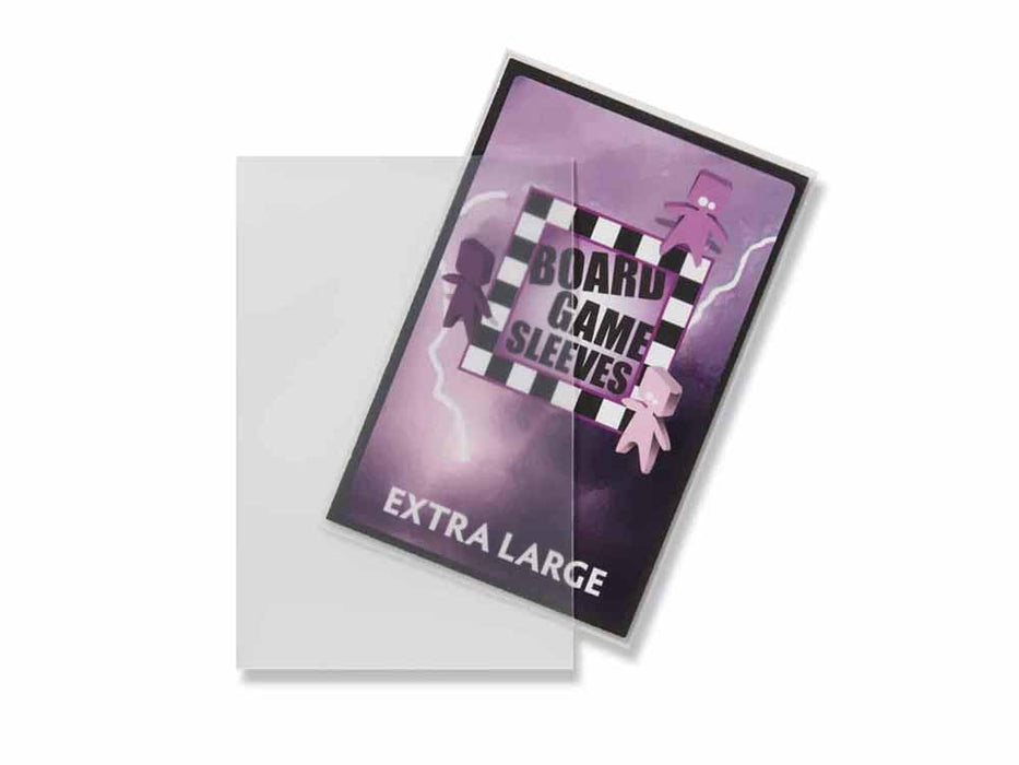 Extra Large Size 65x100mm Clear Non-Glare Board Game Sleeves (50)