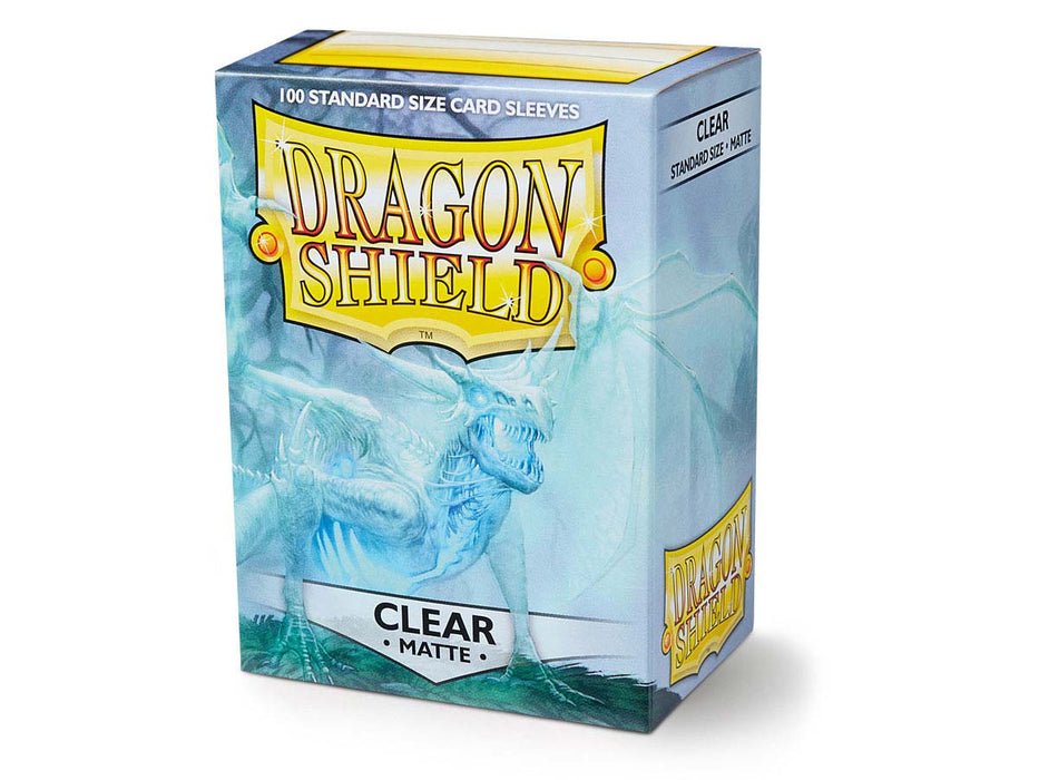 Dragon Shield 100 Standard Size 63×88mm Card Sleeves, Matte - Clear ‘Angrozh’