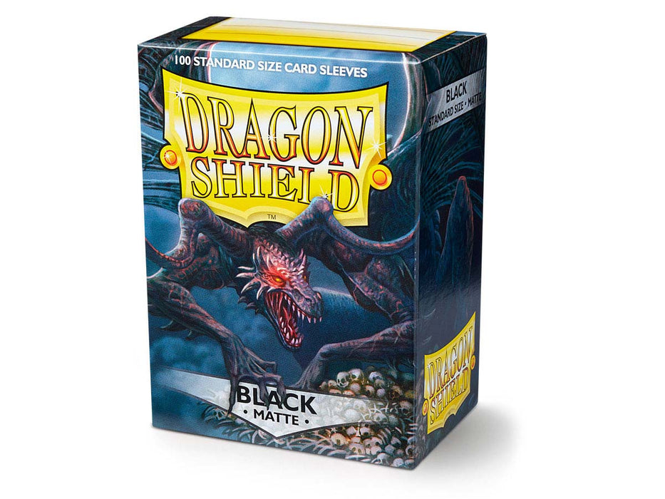 Dragon Shield 100 Standard Size 63×88mm Card Sleeves, Matte - Black ‘Rhipodon’