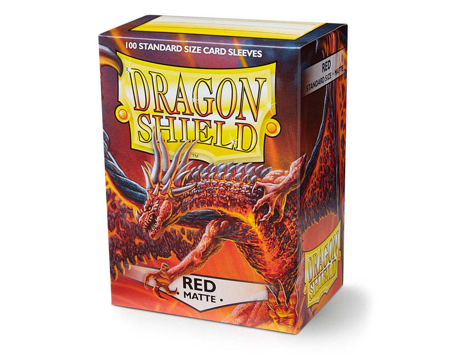 Dragon Shield 100 Standard Size 63×88mm Card Sleeves, Matte - Red ‘Moltanis’