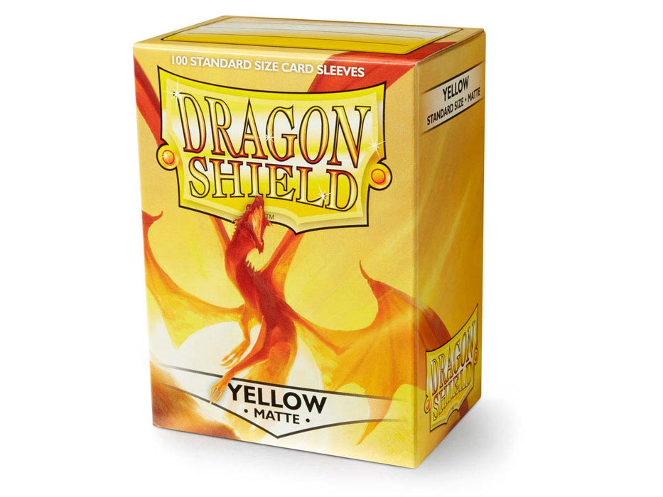 Dragon Shield 100 Standard Size 63×88mm Card Sleeves, Matte - Yellow ‘Elichaphaz’