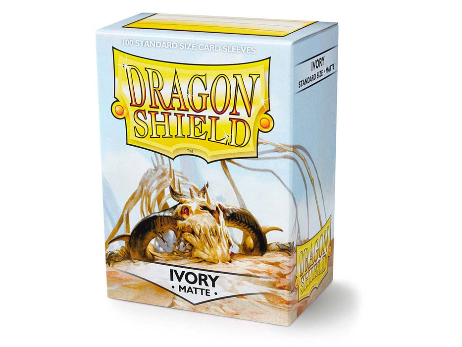 Dragon Shield 100 Standard Size 63×88mm Card Sleeves, Matte - Ivory ‘Ogier’