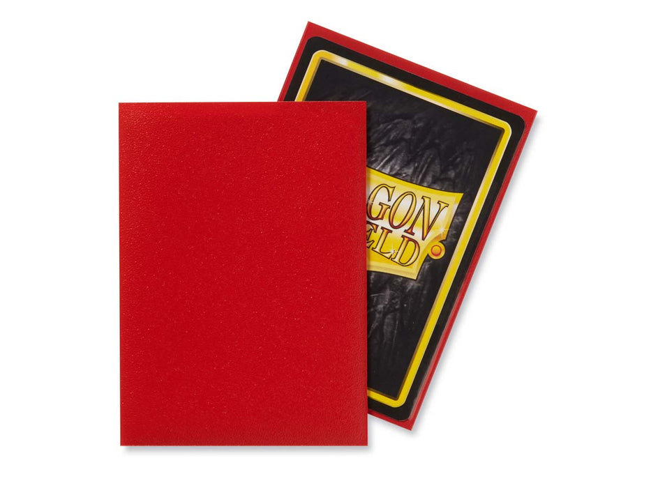 Dragon Shield 100 Standard Size 63×88mm Card Sleeves, Matte - Crimson ‘Logi’