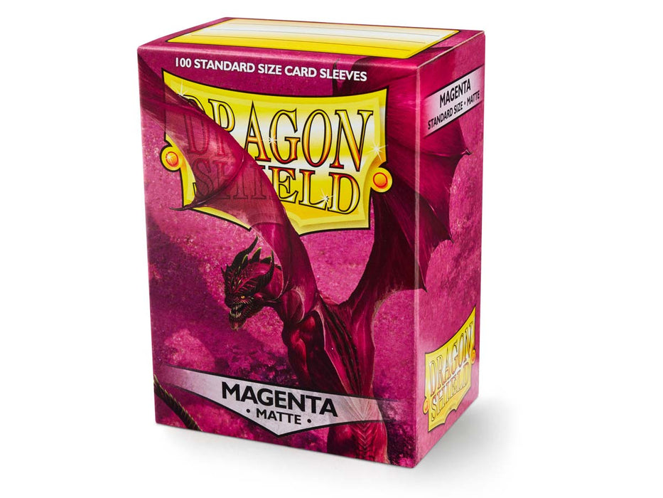 Dragon Shield 100 Standard Size 63×88mm Card Sleeves, Matte - Magenta ‘Fuchsin’