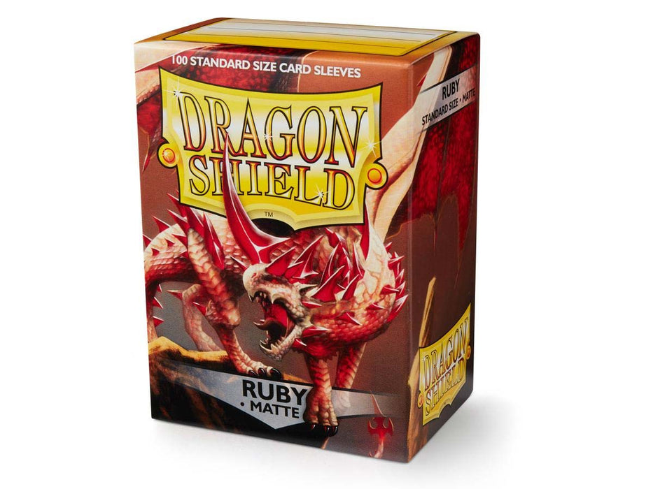 Dragon Shield 100 Standard Size 63×88mm Card Sleeves, Matte - Ruby ‘Rubis’