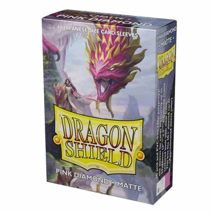 Dragon Shield 60 Japanese Size 59×86mm Card Sleeves, Matte - Pink Diamond