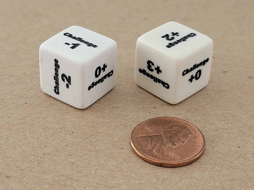 Chessex Custom Engraved 16mm D6 RPG Dice, 2 Pieces - Challenge Rating