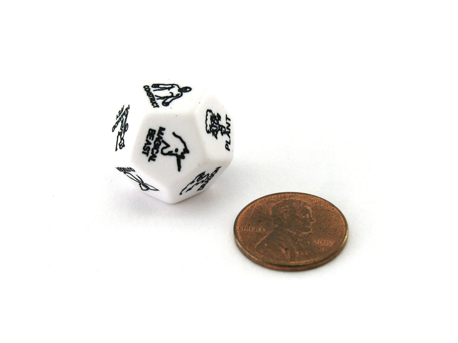 Chessex Custom Engraved 20mm D12 RPG Dice - Monster Race Dice