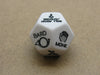 Custom Engraved 19mm D12 RPG D&D Dice - 3rd Edition Class White Dice
