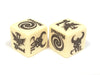 Alignment Custom Engraved 16mm D6 Chessex Dice, 2 Pieces - Good Evil Neutral
