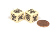 Alignment Custom Engraved 16mm D6 Chessex Dice, 2 Pieces - Good Evil Neutral