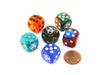 Pack of 6 Custom Engraved 16mm D6 Assorted Style Funny Meme Dice - Biohazard