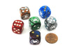 Pack of 6 Chessex Custom Engraved 16mm D6 Assorted Style Dice - Dragons