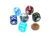 Pack of 6 Custom Engraved 16mm D6 Assorted Style Funny Meme Dice - F-U-U-U-U-U