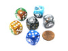 Pack of 6 Custom Engraved 16mm D6 Assorted Style Funny Meme Dice - F-U-U-U-U-U