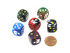 Pack of 6 Custom Engraved 16mm D6 Assorted Style Funny Meme Dice - Ka-Boom