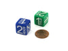 Pack of 2 Custom Engraved Heads and Tails Dice - 3 Heads, 3 Tails (Colors Vary)