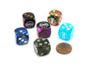 Pack of 6 Chessex Custom Engraved 16mm D6 Assorted Style Funny Meme Dice - PWND