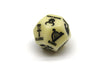 Custom Engraved 19mm D12 RPG D&D Dice - 5th Edition Class Ivory with Black Die