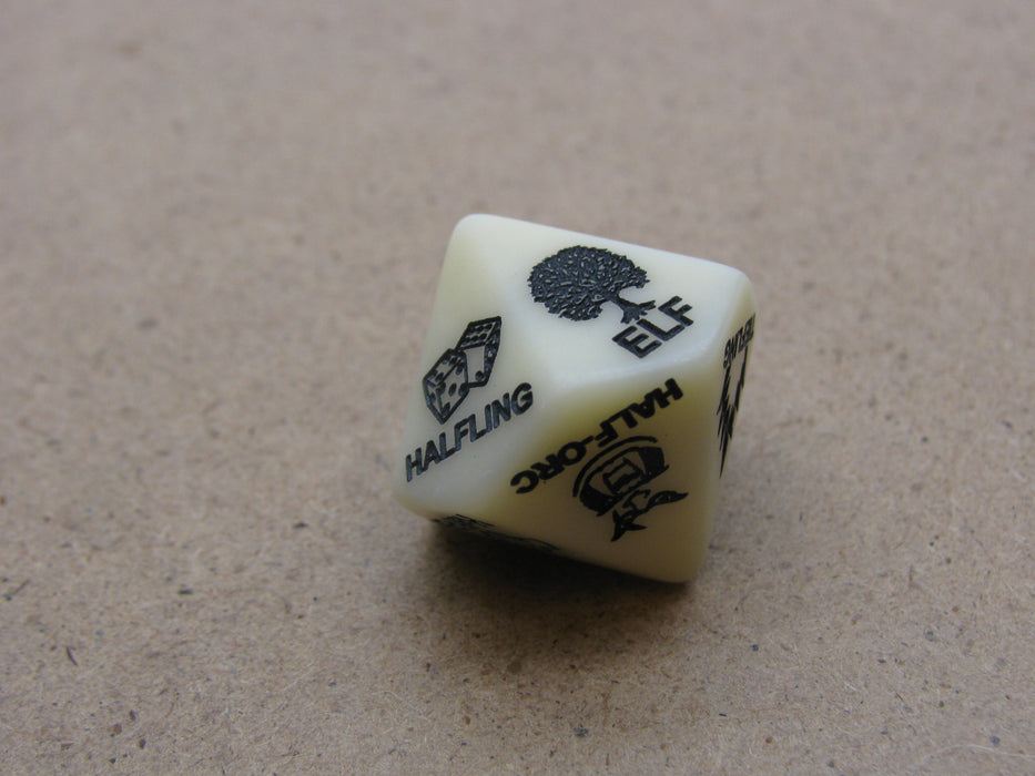 Custom Engraved 16mm D10 RPG D&D Dice - 5th Edition Race Dice