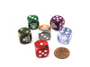 Pack of 6 Chessex Custom Engraved 16mm D6 Assorted Style Meme Dice - Keep Calm