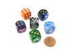 Pack of 6 Custom Engraved 16mm D6 Assorted Style Military Dice - Air Force