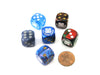 Pack of 6 Custom Engraved 16mm D6 Assorted Style Military Dice - Coast Guard
