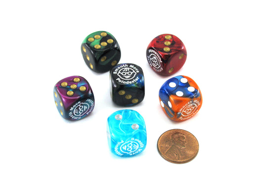 Pack of 6 Custom 16mm D6 Assorted Style Funny Meme Dice - Smooth Move Poindexter