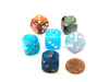 Pack of 6 Custom Engraved 16mm Assorted Style Funny Meme Dice - Lucky Shamrock