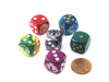 Pack of 6 Custom Engraved 16mm D6 Assorted Style Funny Meme Dice - Two Thumbs