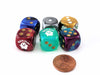 Pack of 6 Chessex Custom Engraved 16mm D6 Assorted Style Dice - Boo-Yah!