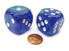 Borealis 30mm Large D6 Chessex Dice, 2 Pieces - Purple with White Pips