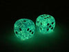 Luminary Borealis 30mm Large D6 Dice, 2 Pieces - Purple with White Pips