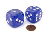 Luminary Borealis 30mm Large D6 Dice, 2 Pieces - Purple with White Pips