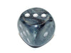 Luminary Borealis 30mm Large D6 Dice, 2 Pieces - Smoke with Silver Pips