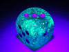 Luminary Borealis 30mm Large D6 Dice, 2 Pieces - Sky Blue with White Pips