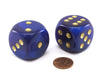 Luminary Borealis 30mm Large D6 Dice, 2 Pieces - Royal Purple with Gold Pips