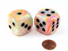 Festive 30mm Large D6 Chessex Dice, 2 Pieces - Circus with Black Pips