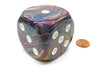 Festive 50mm Huge Large D6 Chessex Dice, 1 Piece - Carousel with White Pips