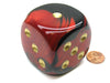 Gemini 50mm Huge Large D6 Chessex Dice, 1 Piece - Black-Red with Gold Pips