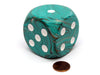 Marble 50mm Huge Large D6 Chessex Dice, 1 Piece - Oxi-Copper with White Pips