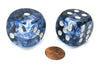 Nebula 30mm Large D6 Chessex Dice, 2 Pieces - Black with White Pips