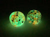 Nebula 30mm Large D6 Dice, 2 Pieces - Spring with White Pips
