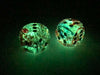 Nebula 30mm Large D6 Dice, 2 Pieces - Primary with Blue Pips