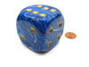 Vortex 50mm Huge Large D6 Chessex Dice, 1 Piece - Blue with Gold Pips