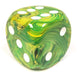 Vortex 50mm Huge Large D6 Chessex Dice, 1 Piece - Dandelion with White Pips