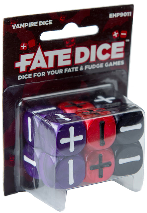 Fate Dice for Fate & Fudge Games by Evil Hat Productions - 12 D6 Vampire Dice